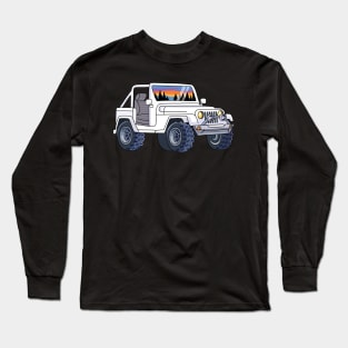 Aesthetic White Jeep Long Sleeve T-Shirt